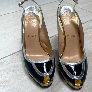 Vintage Christian Louboutin slingback heels
